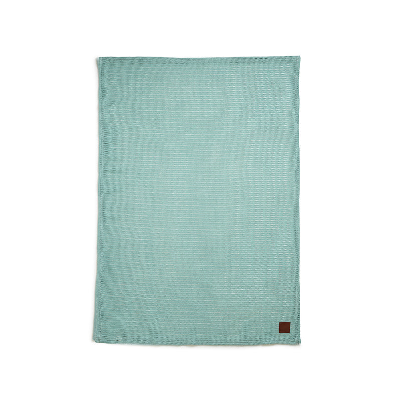 Elodie Details  aqua turquoise rupičasti pokrivač