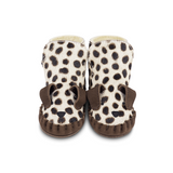 Donsje kapi exclusive booties dalmatian, black spotted cow hair