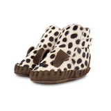 Donsje kapi exclusive booties dalmatian, black spotted cow hair