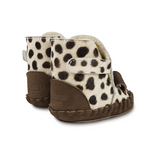 Donsje kapi exclusive booties dalmatian, black spotted cow hair