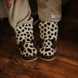 Donsje kapi exclusive booties dalmatian, black spotted cow hair