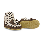 Donsje kapi exclusive booties dalmatian, black spotted cow hair