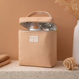 Nobodinoz insulated baby bottle and lunch bag nude