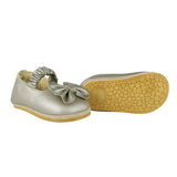 Donsje neni baletanke, champagne metallic leather