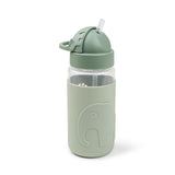 Done By Deer easy-grip straw bottle elphee, green