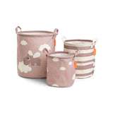 Done By Deer storage basket set 3 pcs happy clouds, powder