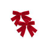 Konges Slojd velvet dupla mašna 2 kom, cherry