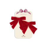 Konges Slojd velvet dupla mašna 2 kom, cherry