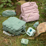 Done By Deer quilted kids backpack croco, powder