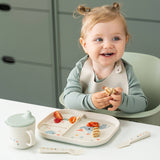 Done By Deer foodie compartment plate celebration, sand