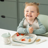 Done By Deer foodie compartment plate celebration, sand