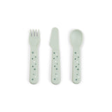 Done By Deer foodie cutlery set happy dots, green