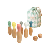 Nobodinoz wooden bowling set natural beech wood