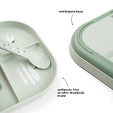 Done By Deer foodie compartment plate croco, green