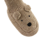 Donsje maicer merino wool booties bear, milk chocolate melange