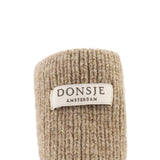 Donsje maicer merino wool booties bear, milk chocolate melange