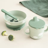 Done By Deer foodie first meal set happy clouds, green