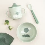 Done By Deer foodie first meal set happy clouds, green