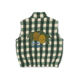 Konges Slojd teddy prsluk green checks