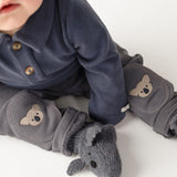 Donsje maicer merino wool booties koala, cloudy grey melange