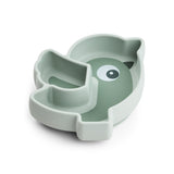 Done By Deer silicone stick&stay snack plate birdee, green