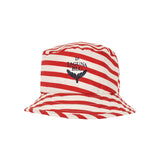 Konges Slojd asnou bucket hat, stripe rouge