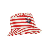 Konges Slojd asnou bucket hat, stripe rouge