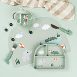 Done By Deer playground šolja sa dve ručke, zeleno