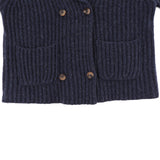 Donsje sieb merino vuneni kardigan, blue marine melange