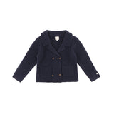 Donsje sieb merino vuneni kardigan, blue marine melange