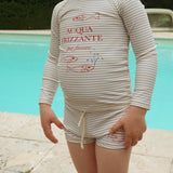 Konges Slojd aster swim shorts, stripe blue