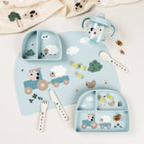 Done By Deer tiny farm šolja sa dve ručke, plavo