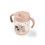 Done By Deer tiny farm šolja sa dve ručke, roze