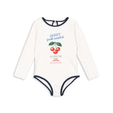 Konges Slojd vilja long sleeve swimsuit, dew