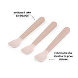 Done By Deer foodie easy grip baby spoon 3 pack, powder