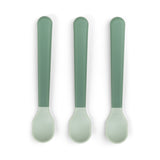 Done By Deer foodie easy-grip baby spoon 3 pack, green