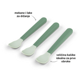 Done By Deer foodie easy-grip baby spoon 3 pack, green