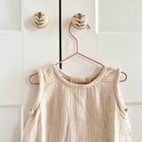 Maison D'ete sleeveless romper, butter cream