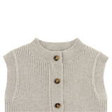 Donsje tjitske vest, white sand melange