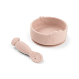Done By Deer sheepy silikonska stick&stay činija i kašika, roze