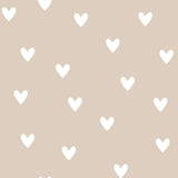 Dekornik tapeta simple hearts beige