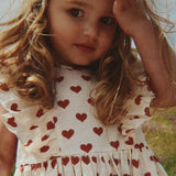 Konges Slojd cianna bow dress, amour rouge