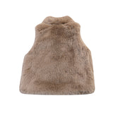 Donsje roswita gilet, taupe teddy