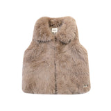 Donsje roswita gilet, taupe teddy