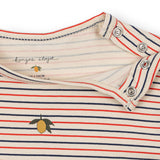 Konges Slojd basic short sleeved body,stripe tricolore petit