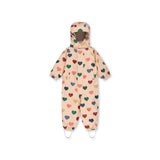 Konges Slojd rain snowsuit, bon coeur colore