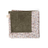 Maison D'ete beach towel, summer garden/moss green