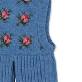 Konges Slojd belou pletena balaclava kapa, rosie shade