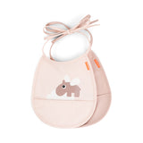 Done By Deer tiny pocket bib 2 pack happy clouds, powder