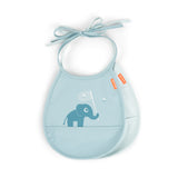 Done By Deer tiny pocket bib 2 pack elphee, blue